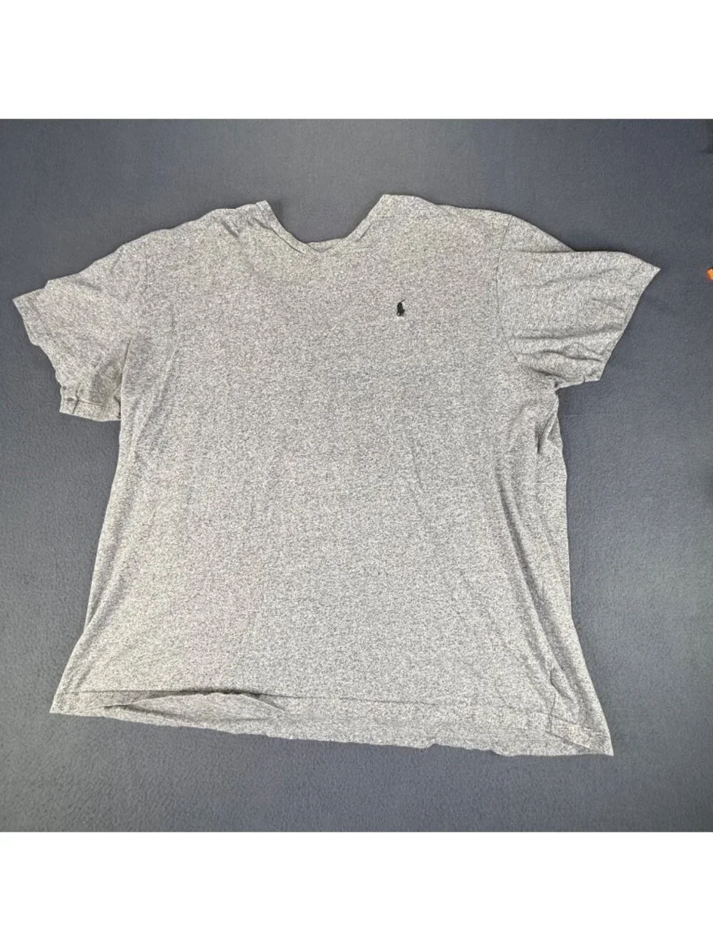 Y2K Polo Ralph Lauren Casual V-Neck T Shirt Mens XXL Gray Short Sleeve Cotton